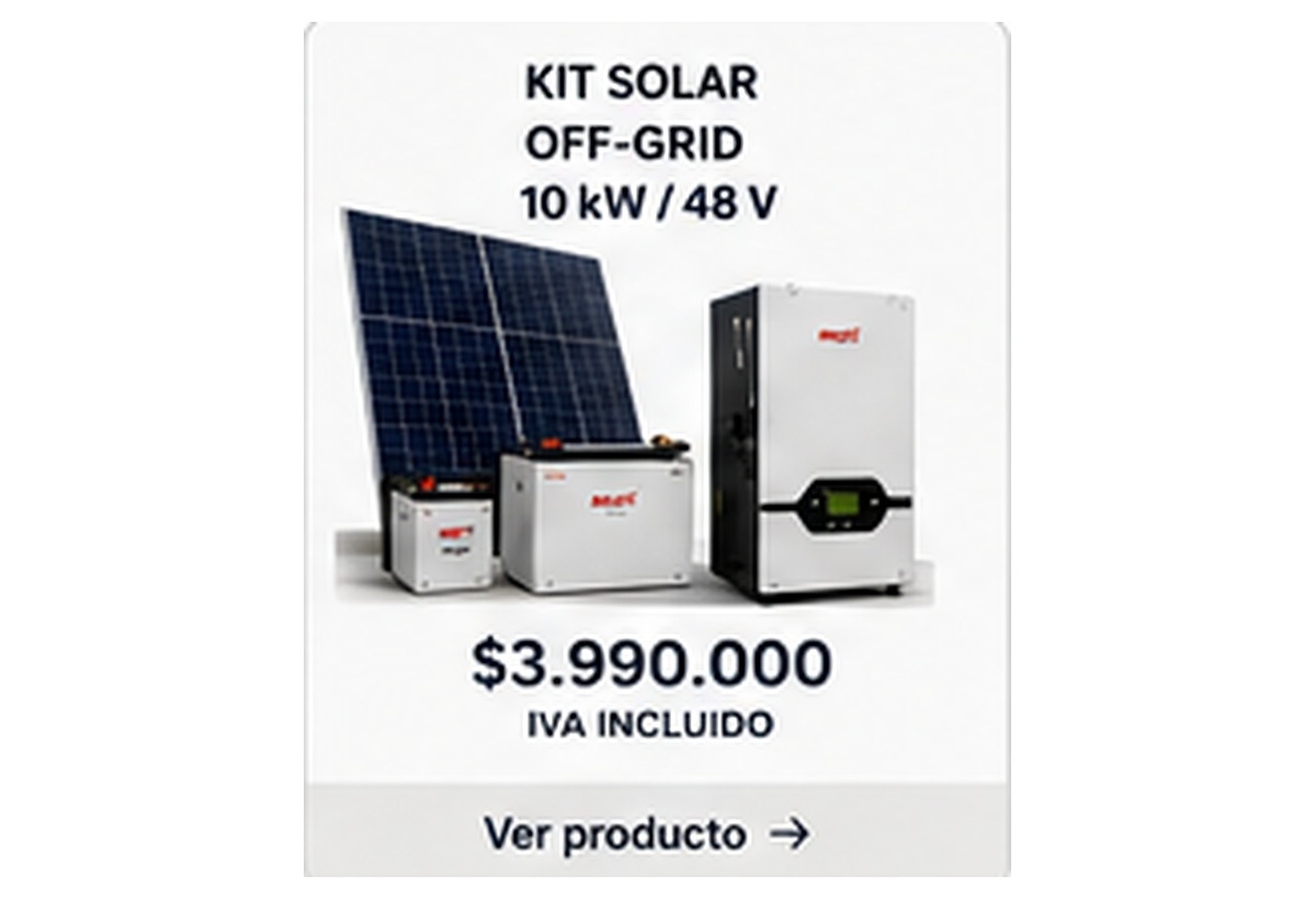 Kit Solar Off-Grid 10 kW / 48 V