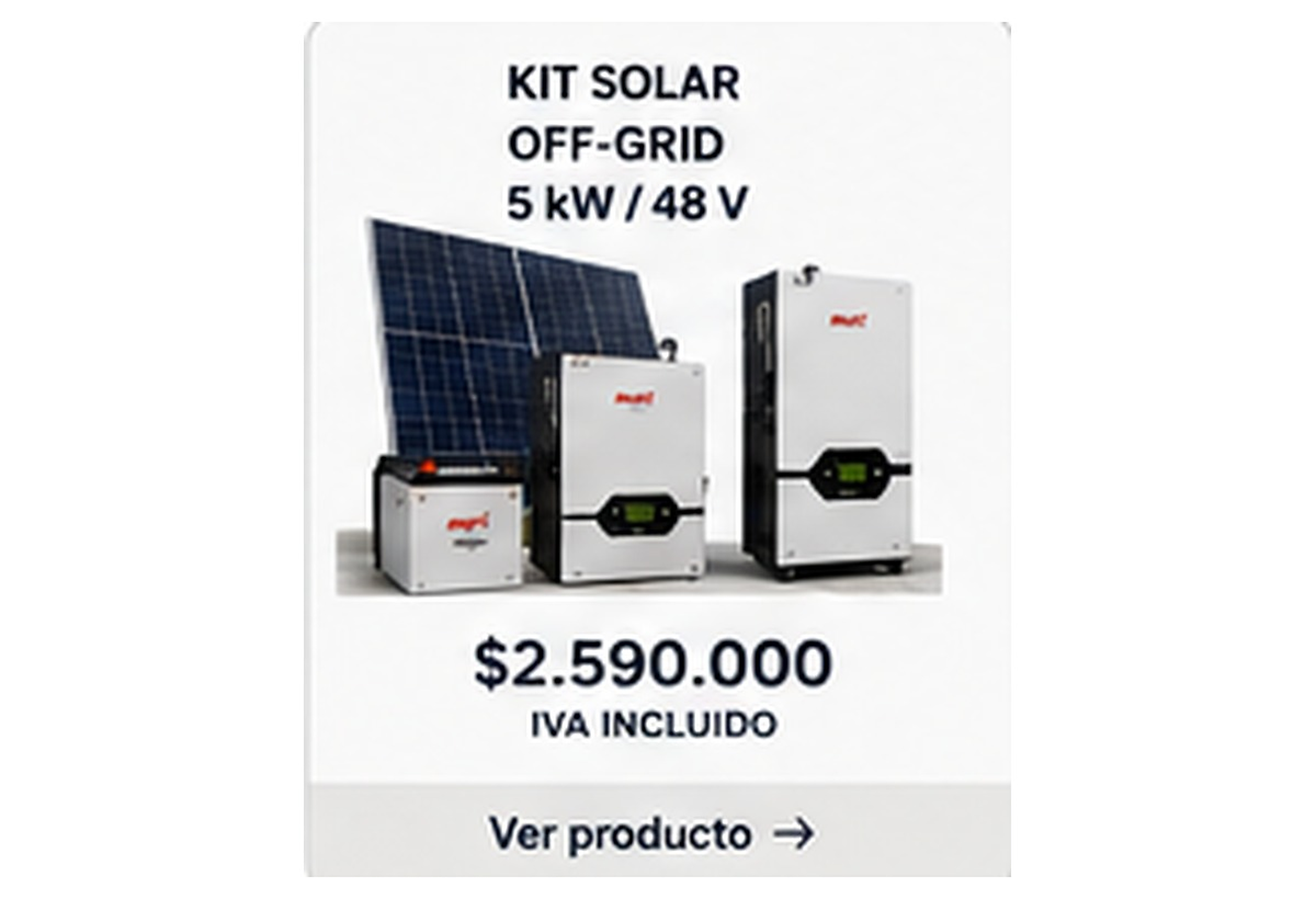 Kit Solar Off-Grid 5 kW / 48 V